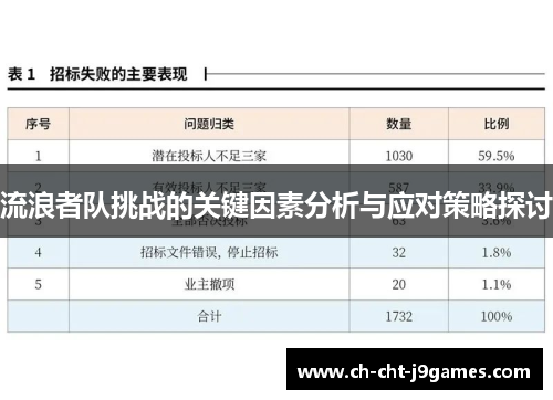 流浪者队挑战的关键因素分析与应对策略探讨